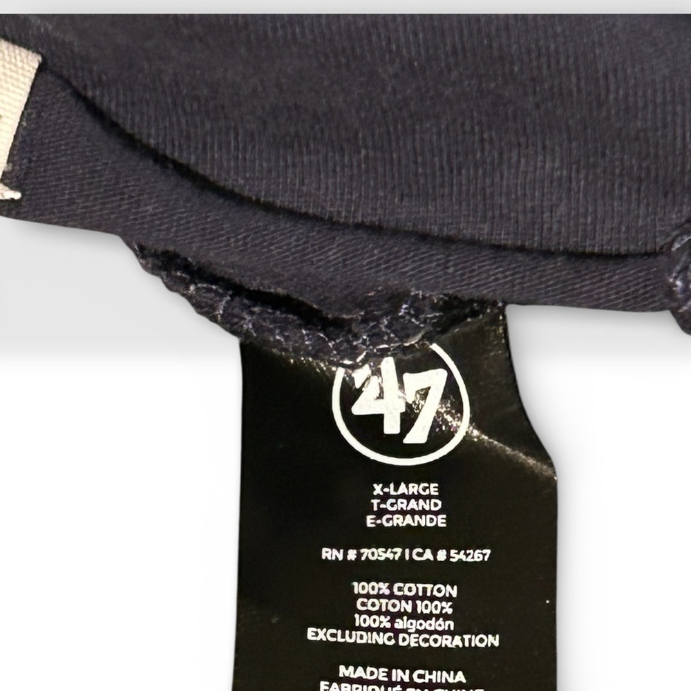 Michigan Wolverines '47 T-shirt blue with Maize colored letter XL M Logo EUC - Picture 7 of 7